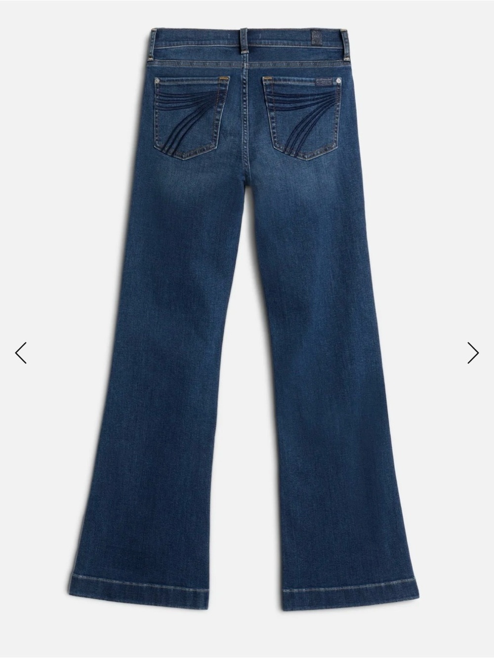 7 For All Mankind Dark Blue Wide-Leg Dojo Jeans